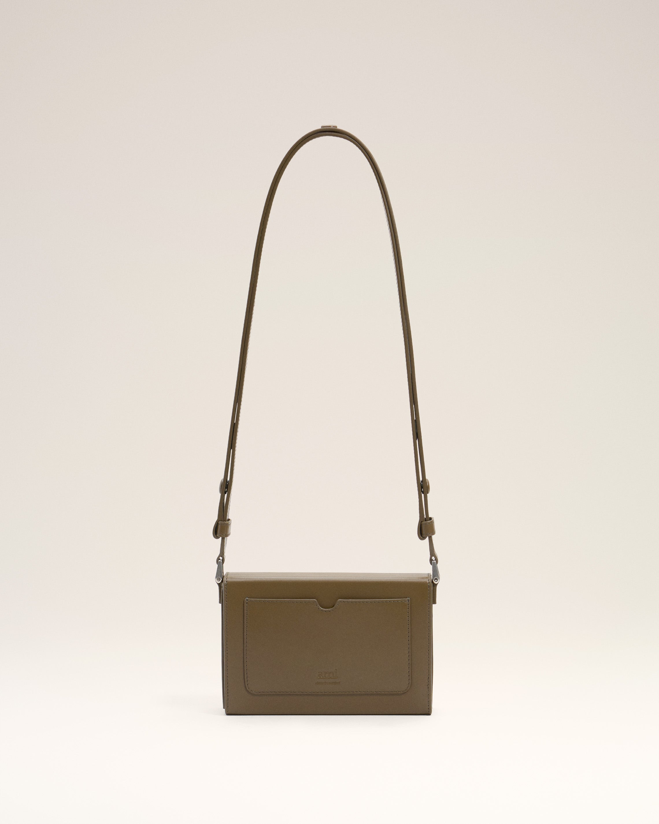 GREEN SMOOTH LEATHER AMI DE COEUR LUNCH BOX BAG - 4