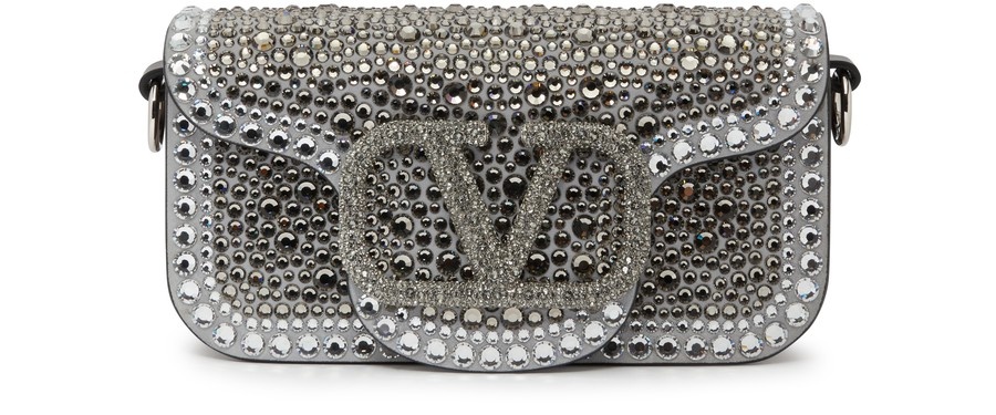 Small Locò rhinestone shoulder bag - 1