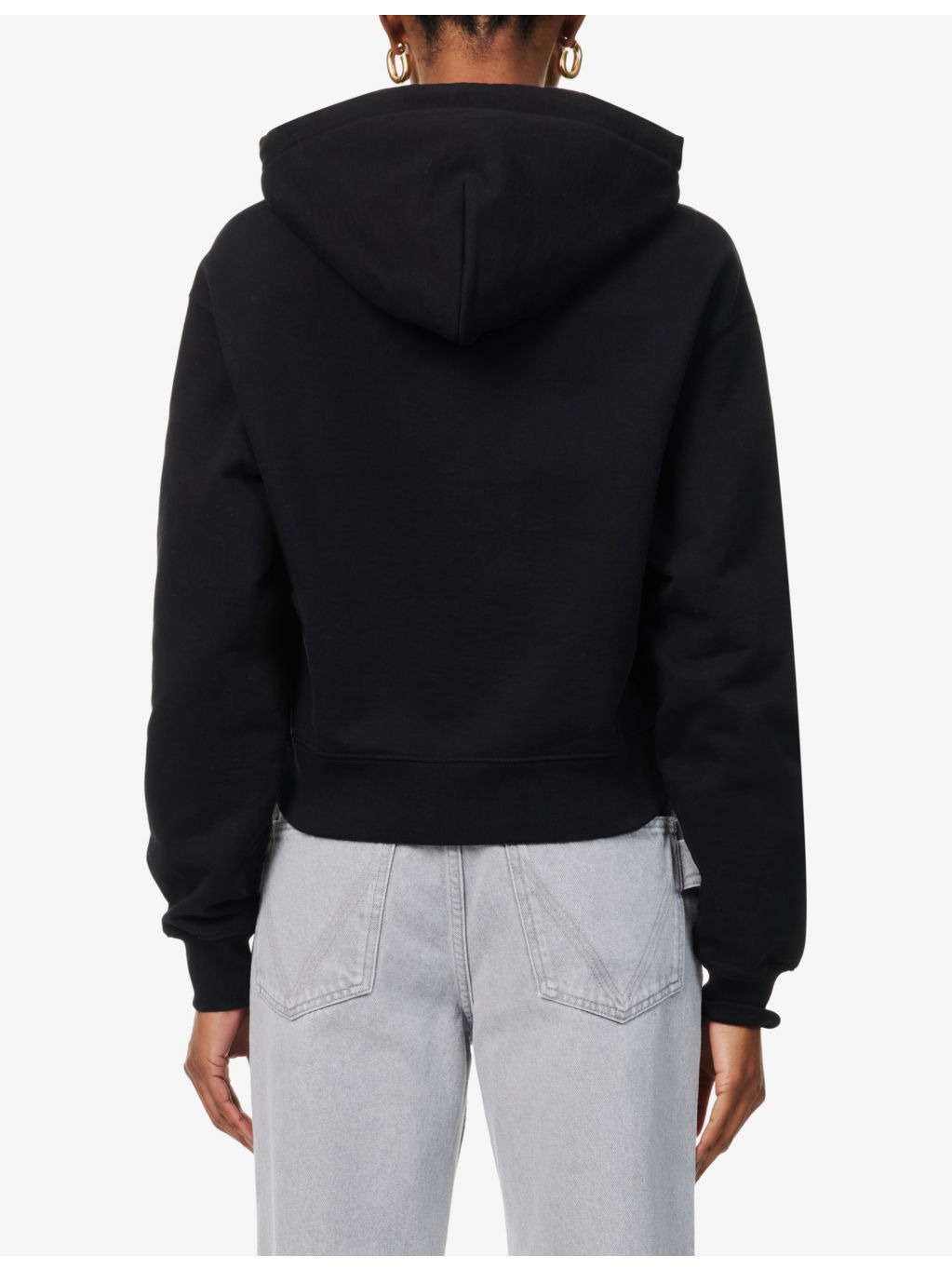 Le Hoodie brand-tab cotton-jersey hoody - 4