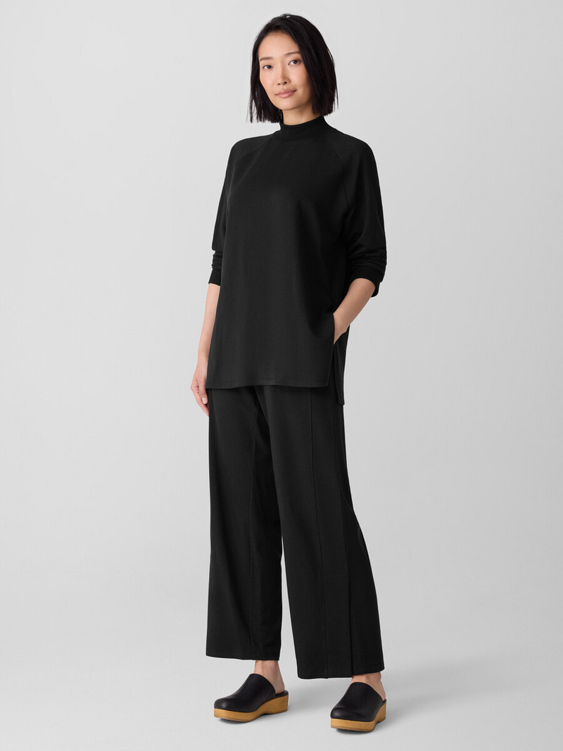 Cozy Brushed Terry Mock Neck Long Top 3