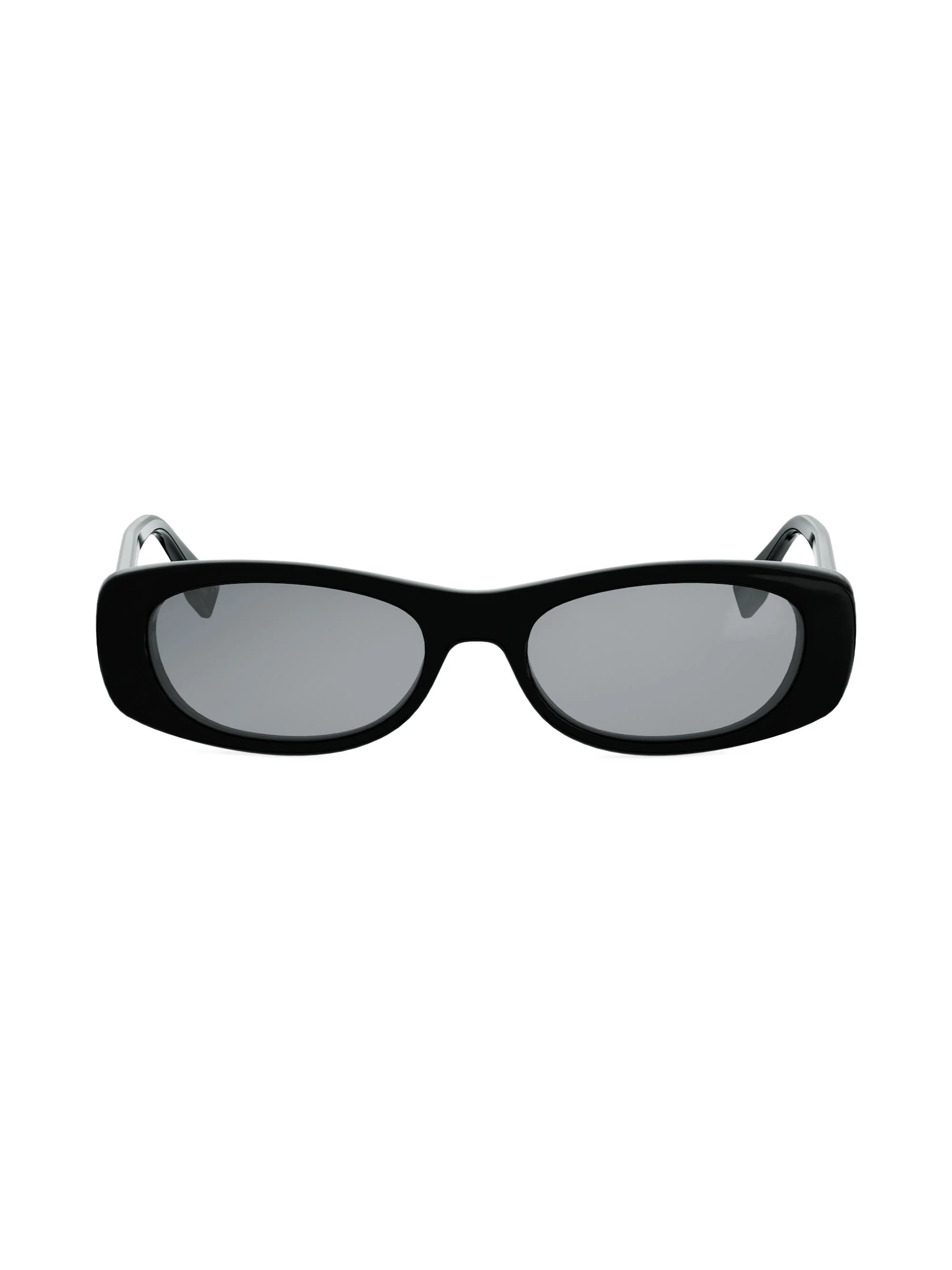 Women's FF Squared 53MM Oval Sunglasses - Shiny Black And Smoke - 1