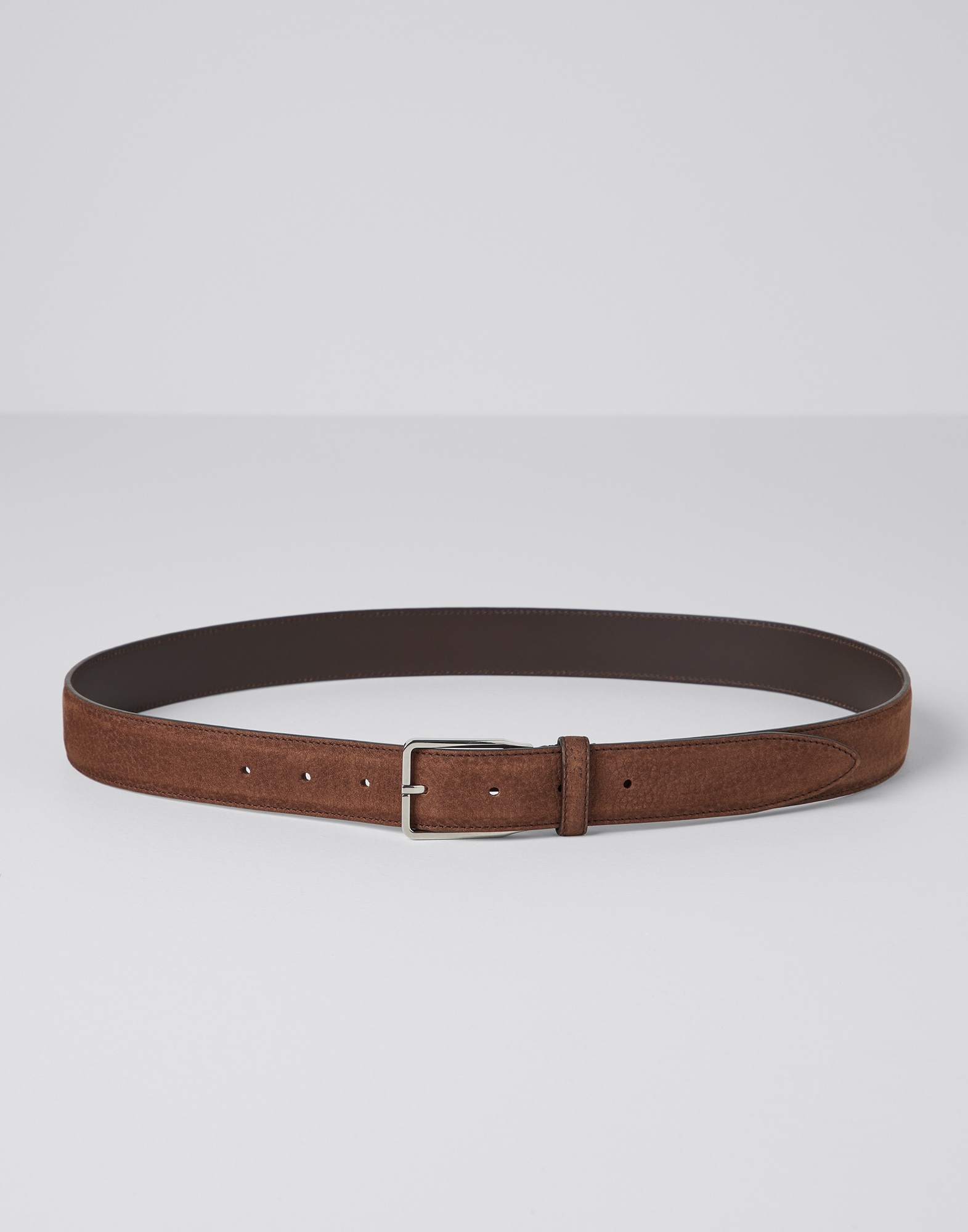 Nubuck belt with square buckle - 1