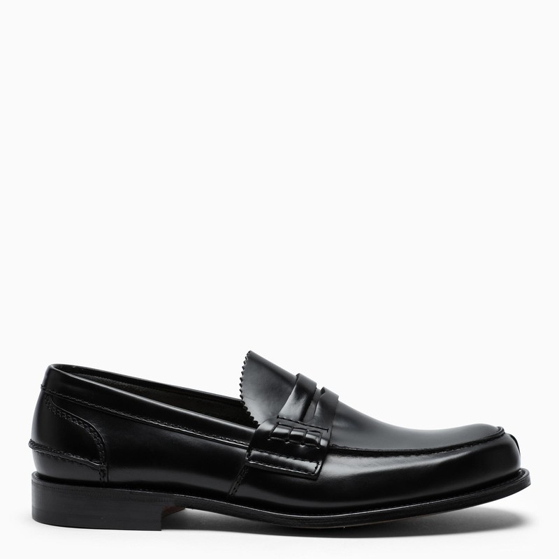 Black shiny leather Pembrey loafers - 1