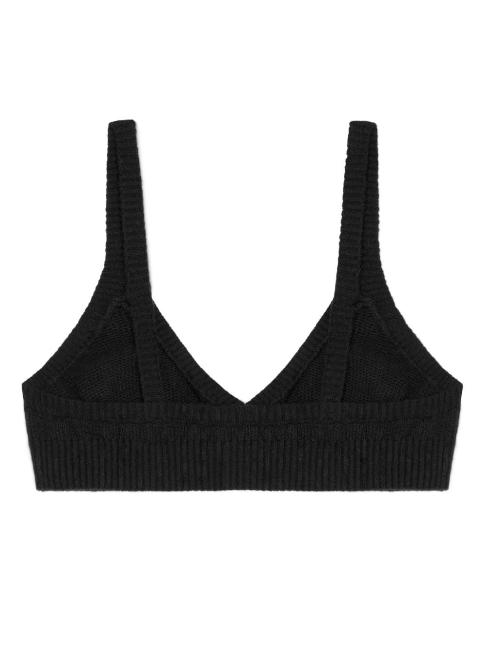 v-neck cashmere bralette - 5