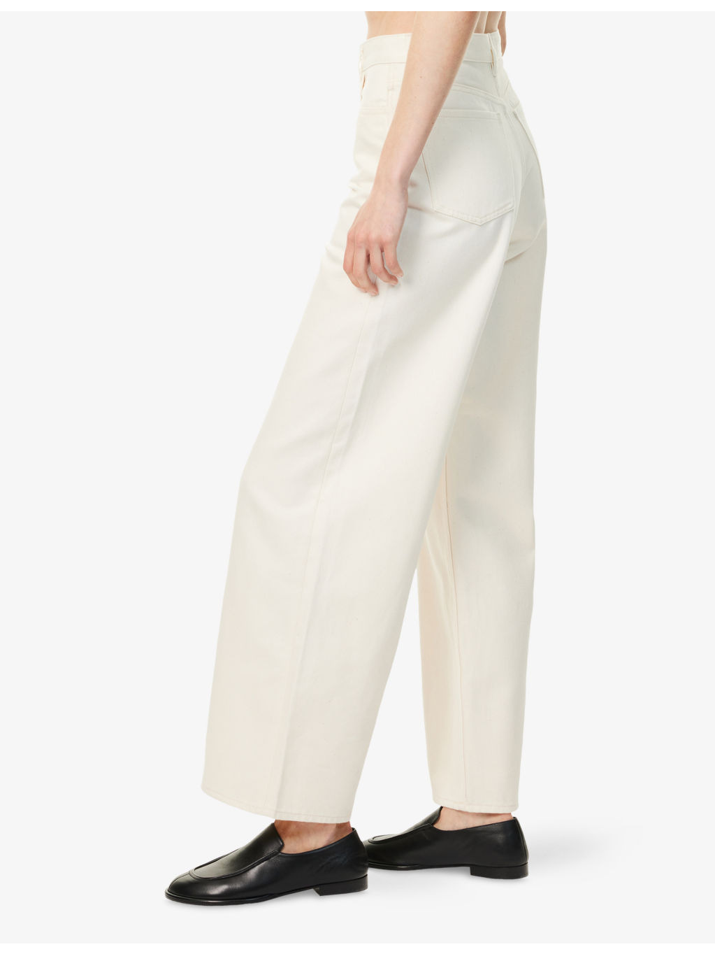 HW Wide-Leg Denim-Blend Jeans - 3