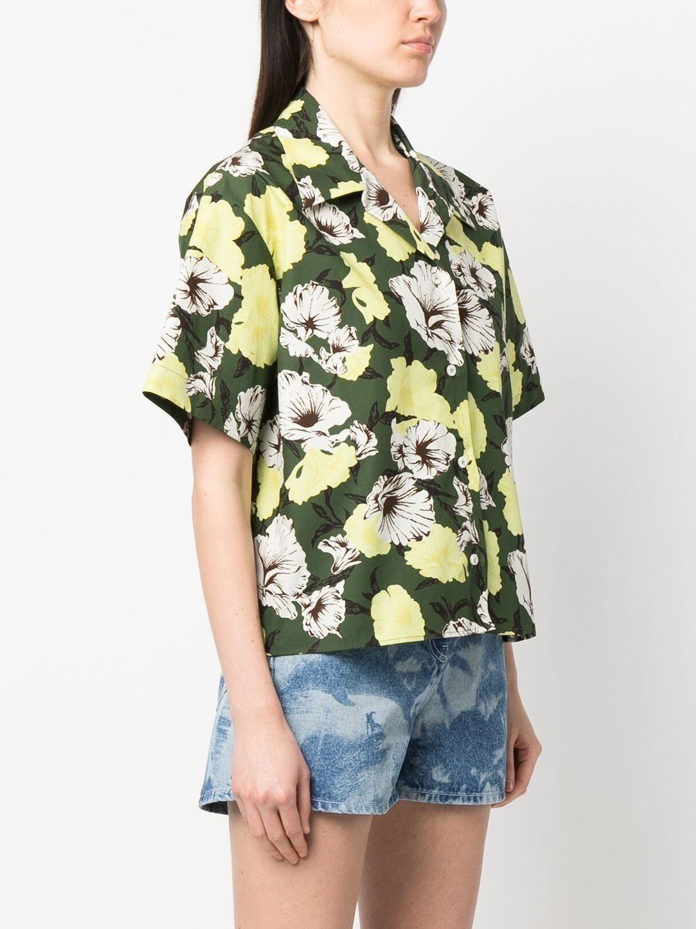 floral-print short-sleeve shirt - 3