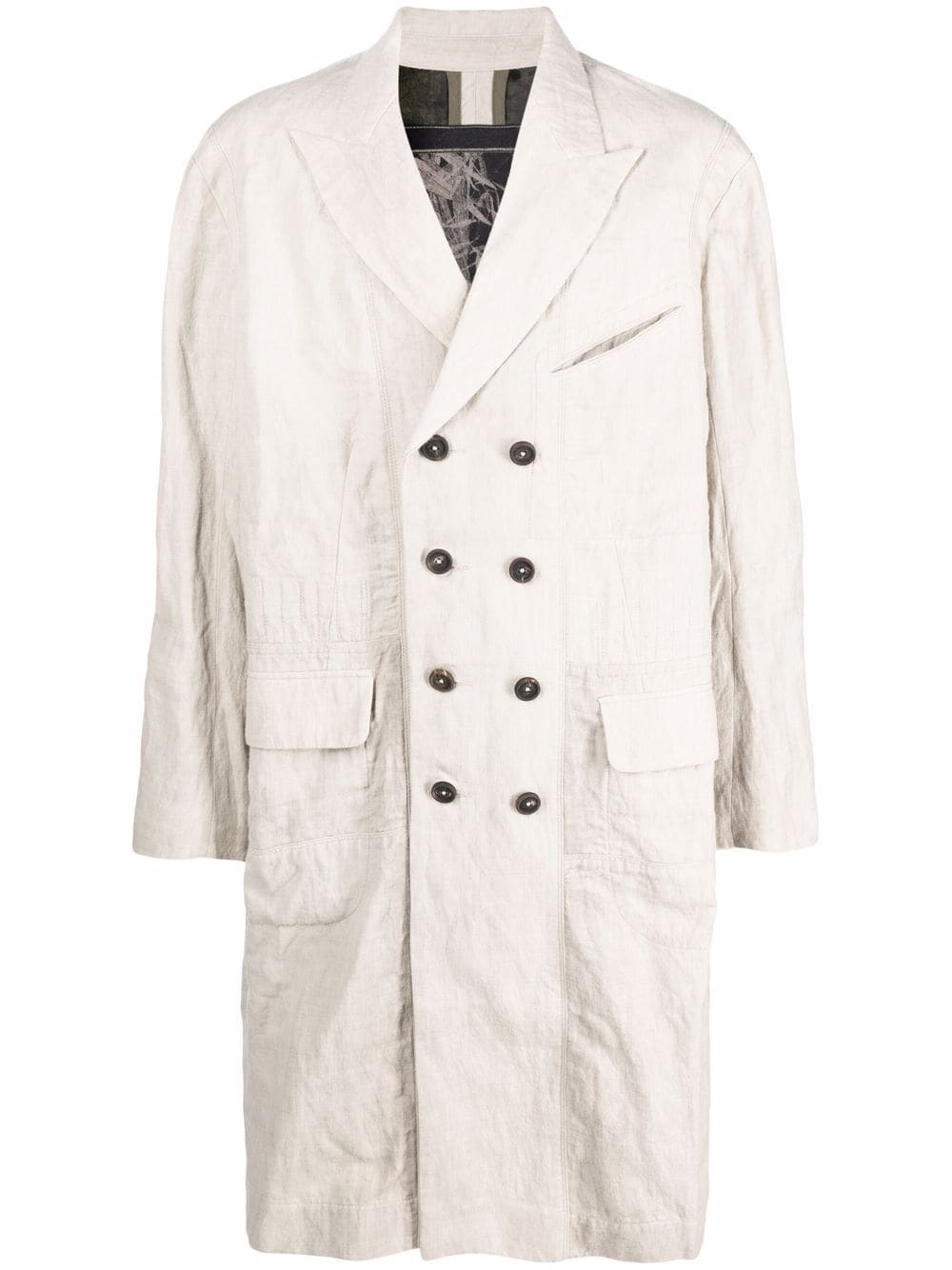 double-breasted trench coat - 1