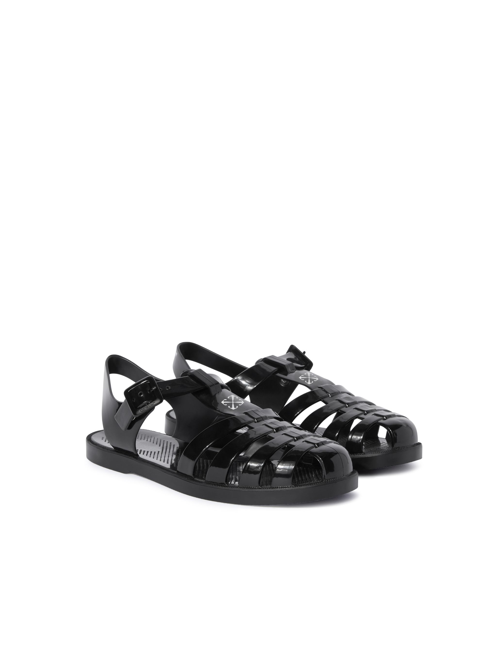 Black Arrow Pvc Sandals - 2