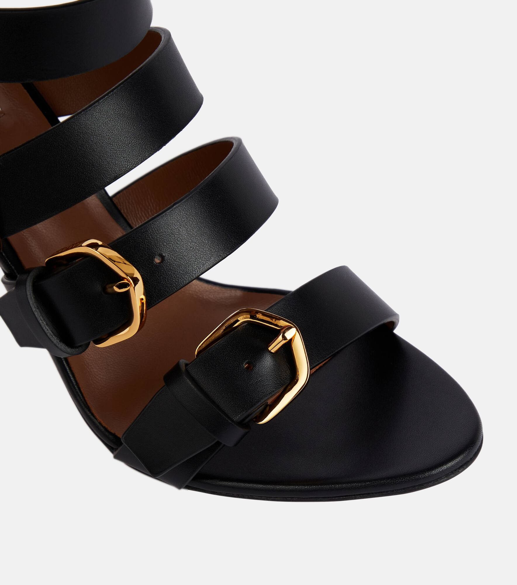 Buckle leather sandals - 6