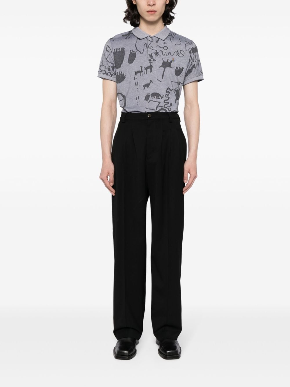 graphic-print polo shirt - 2