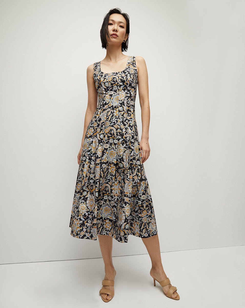 JOLIE PAISLEY-PRINT DRESS - 4