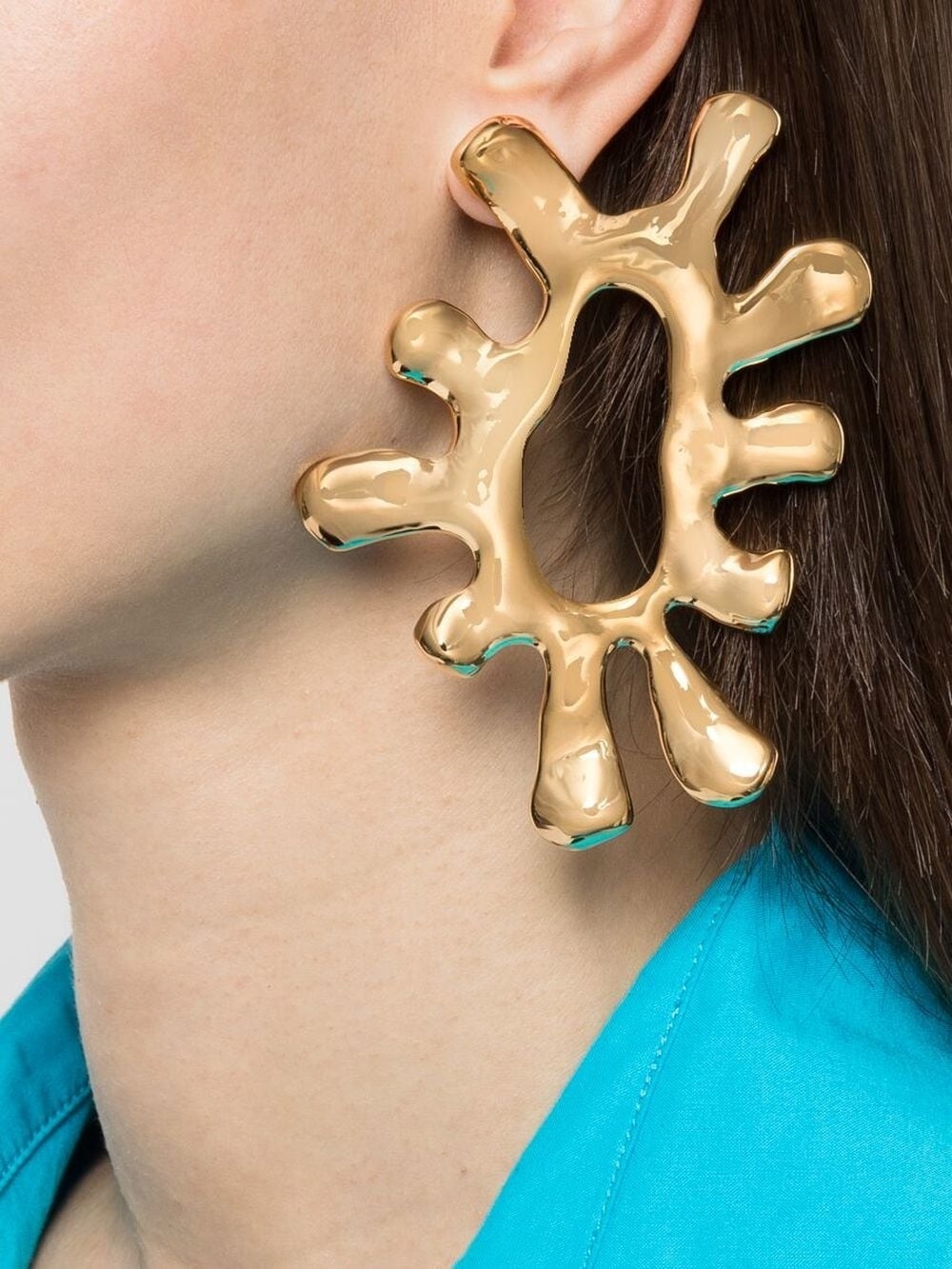 sculpted pendant earrings - 2