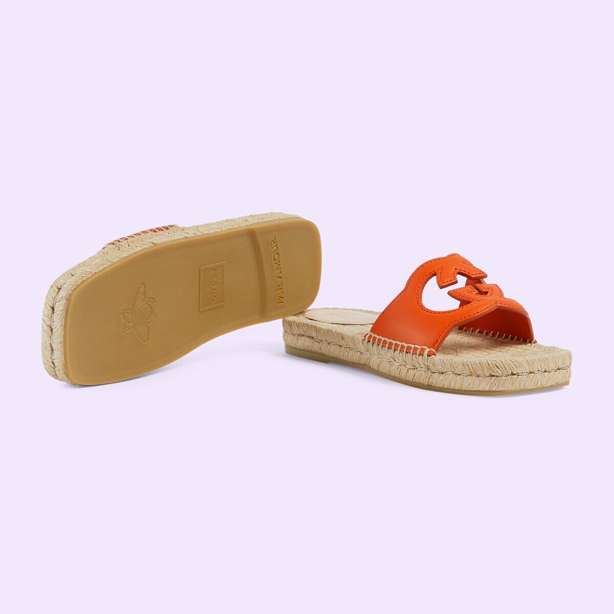 Women's Interlocking G cut out slide sandals - 6