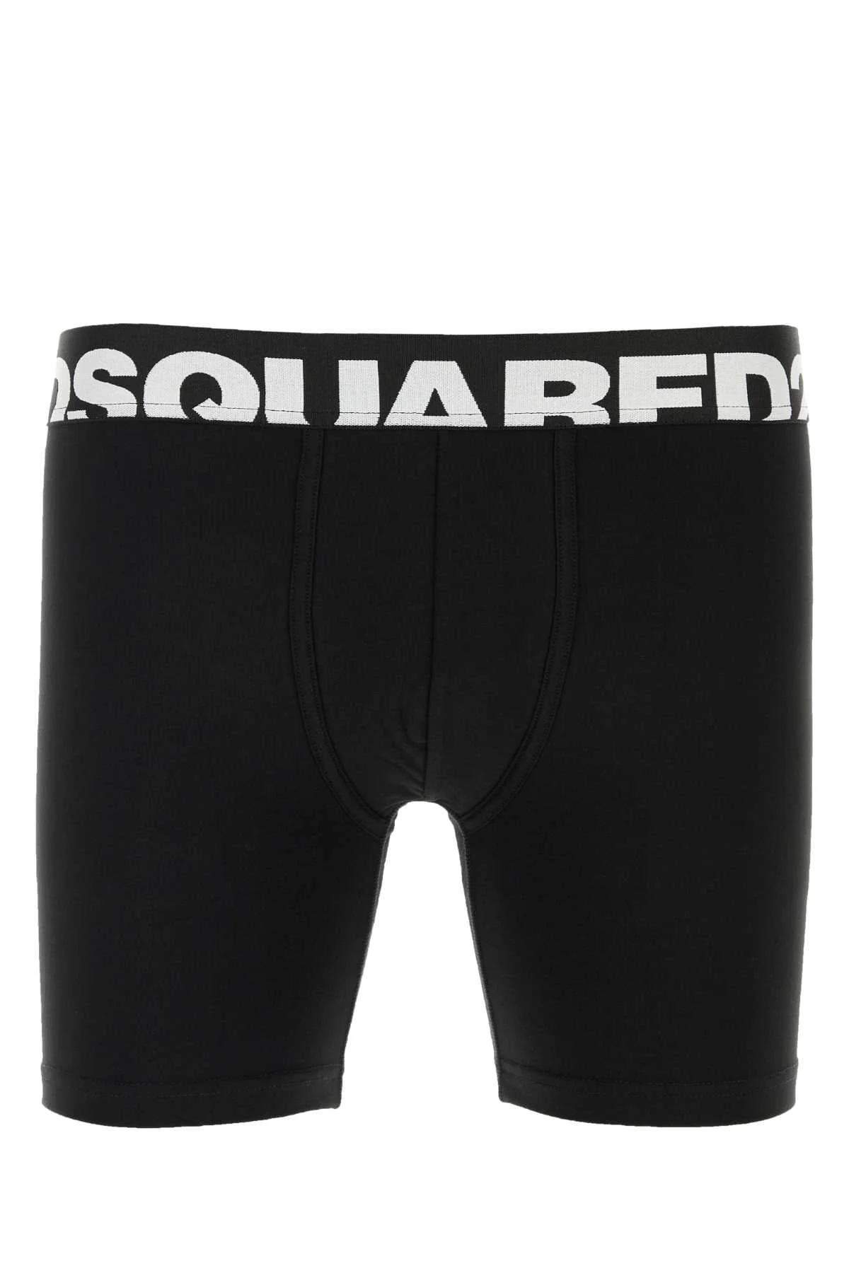 Dsquared2 Stretch Cotton Swim Shorts — Black - 1