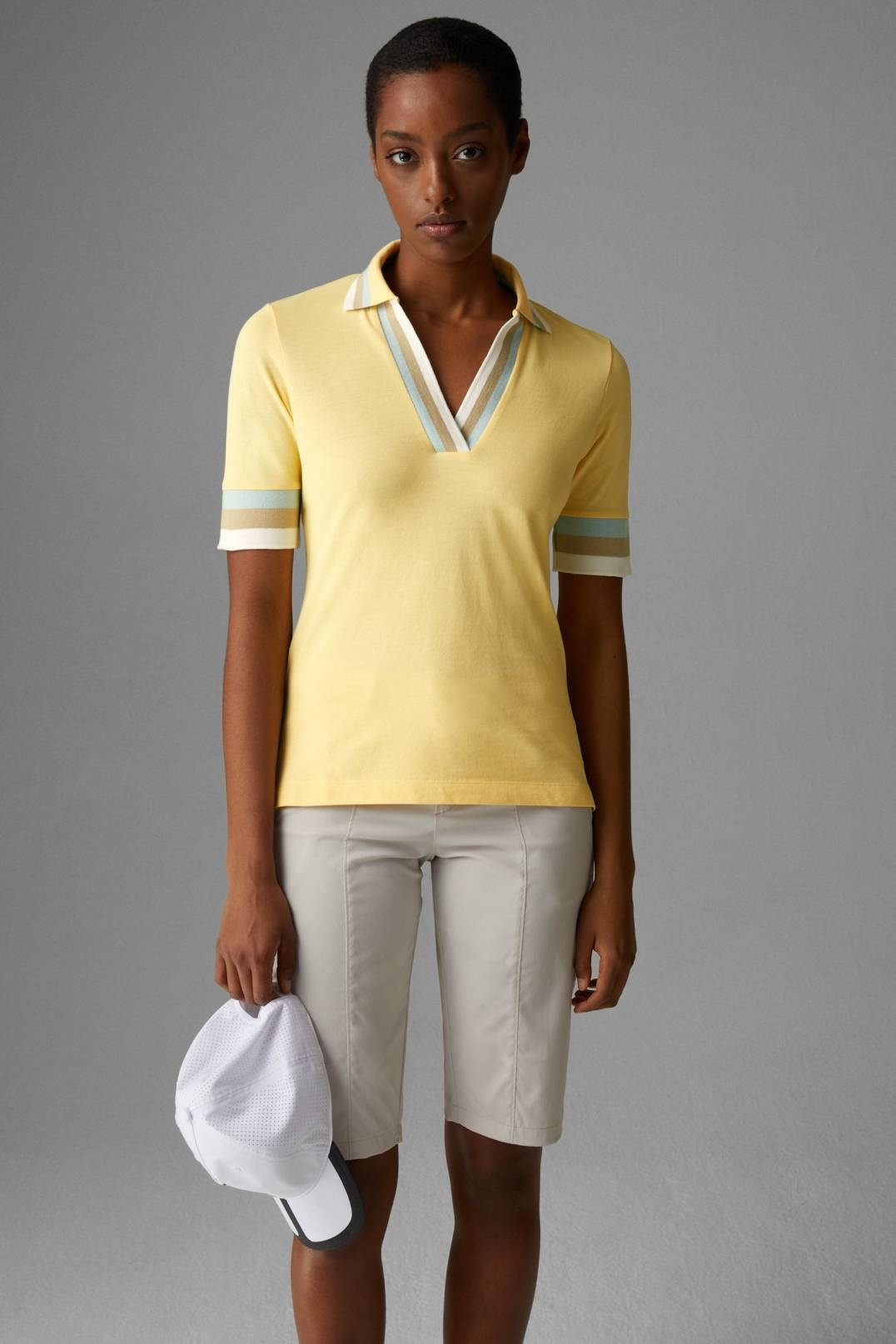 ELONIE FUNCTIONAL POLO SHIRT IN PASTEL YELLOW - 2