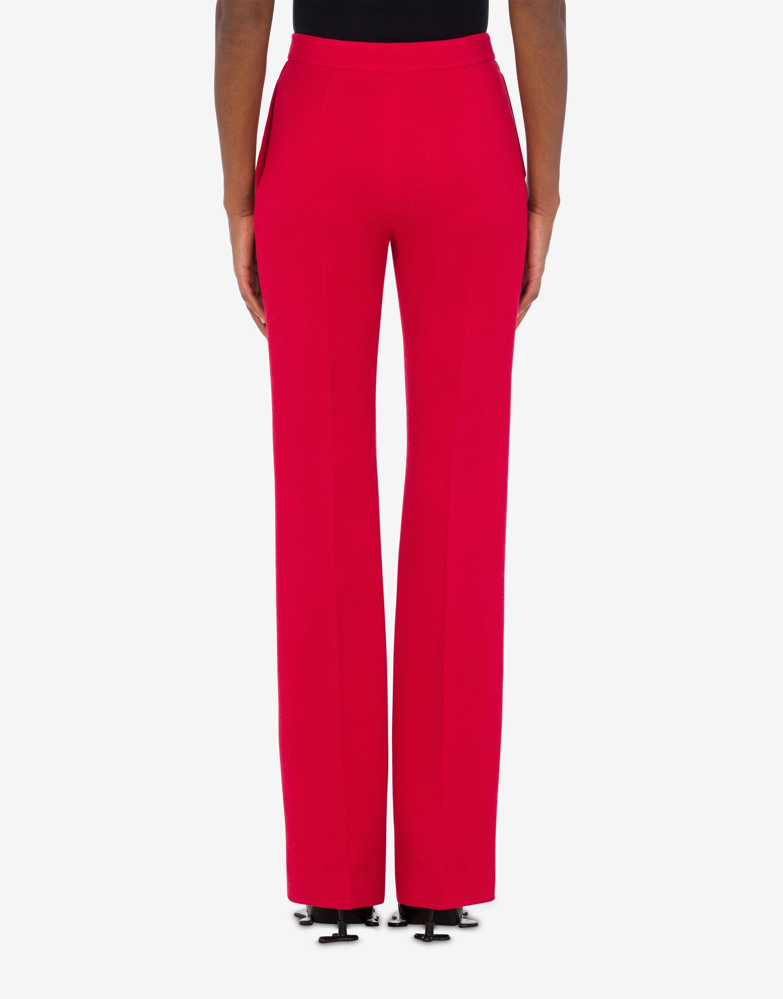 FLARED STRETCH CRÊPE TROUSERS - 3