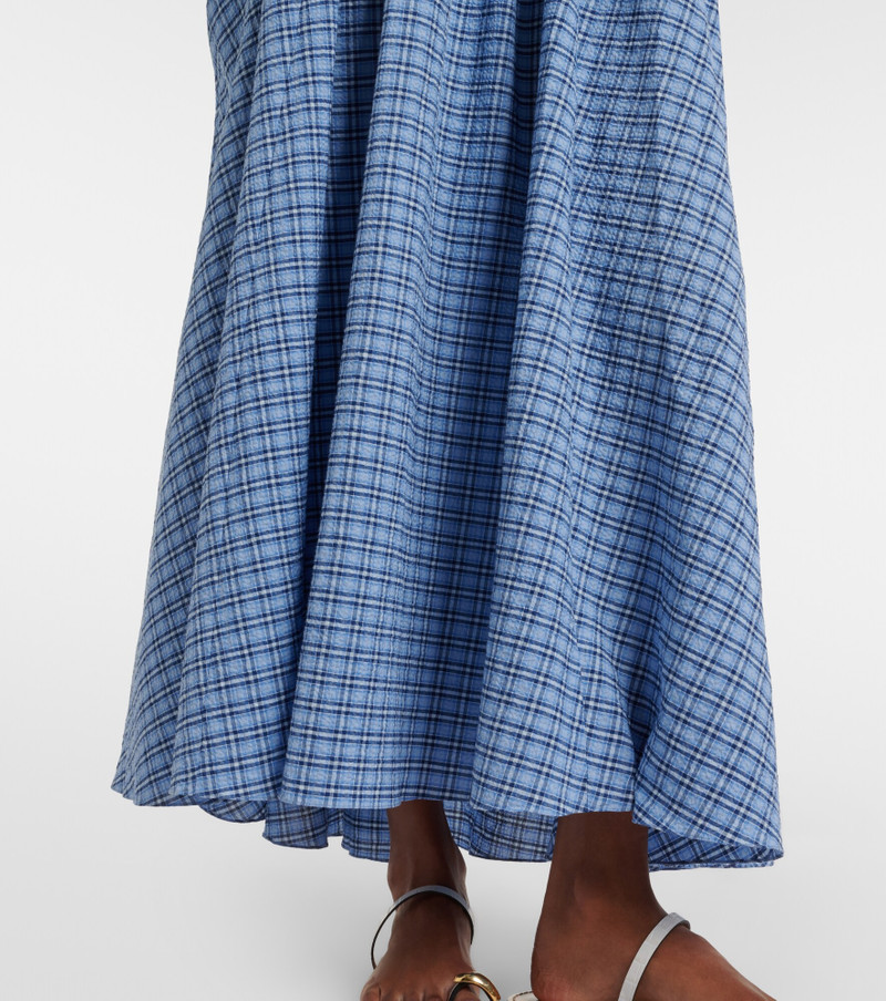 Edessa checked cotton midi dress 6