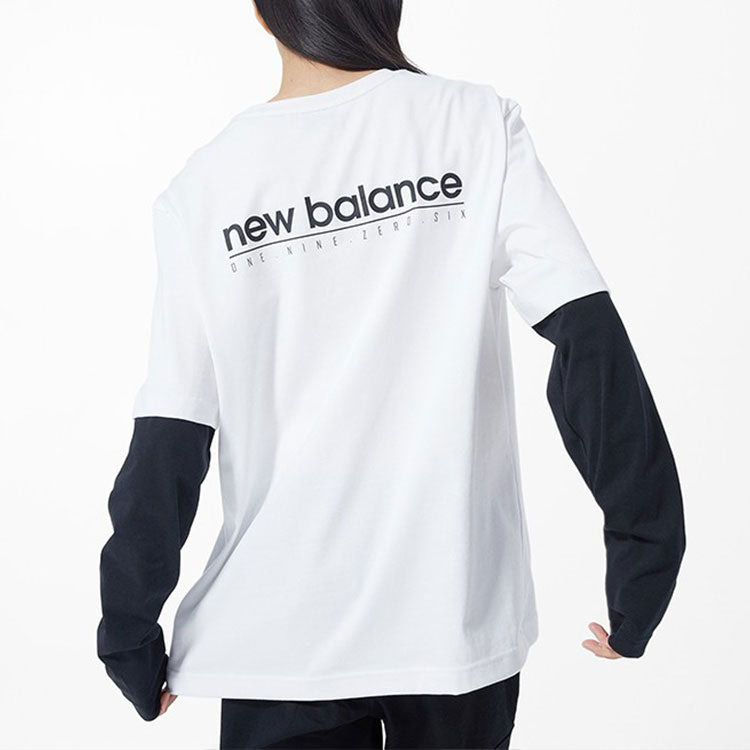 New Balance Classic Long Sleeve Tee 'White Black' 5DC16063-WT - 4