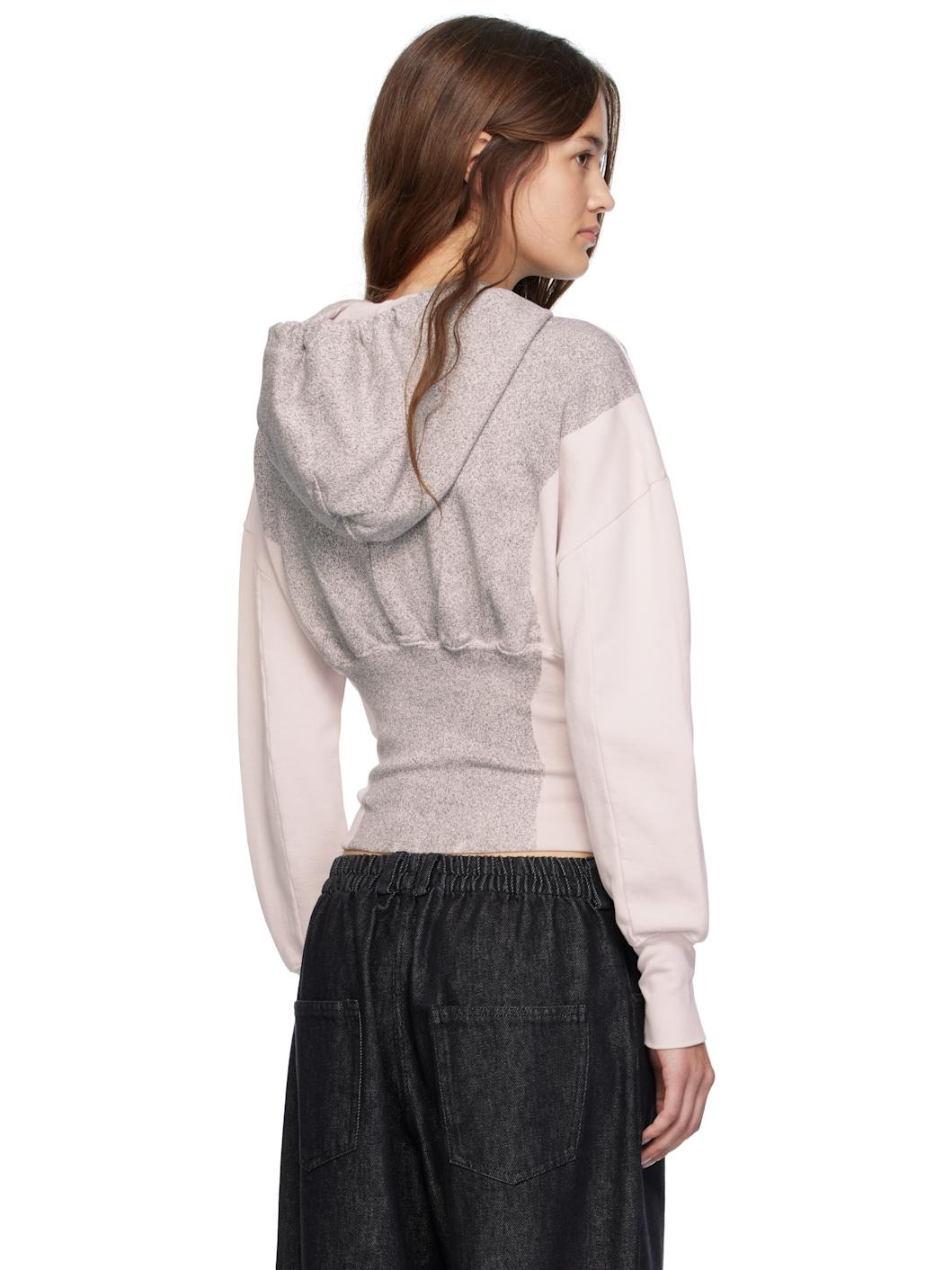 White & Gray Snatched Hoodie - 3