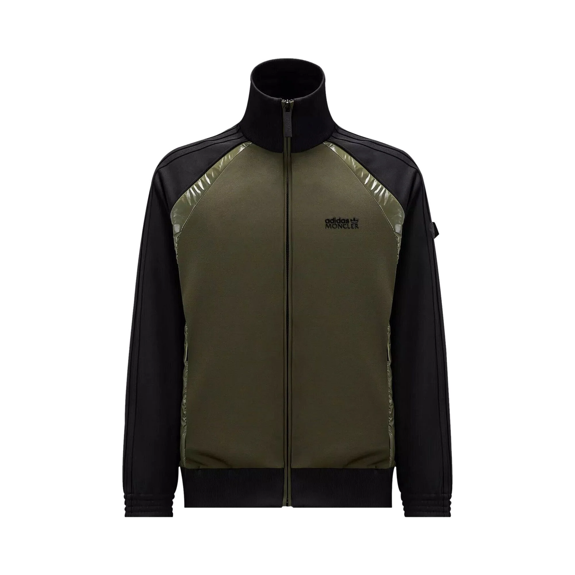 Moncler x adidas Acetate Zip Up Sweatshirt 'Black/Green' - 1