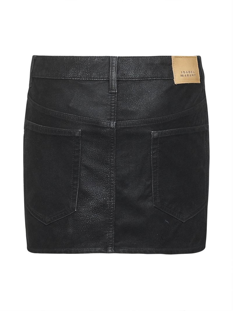 Isabel Marant Étoile Black vintage faux leather Kimmy mini skirt outlook
