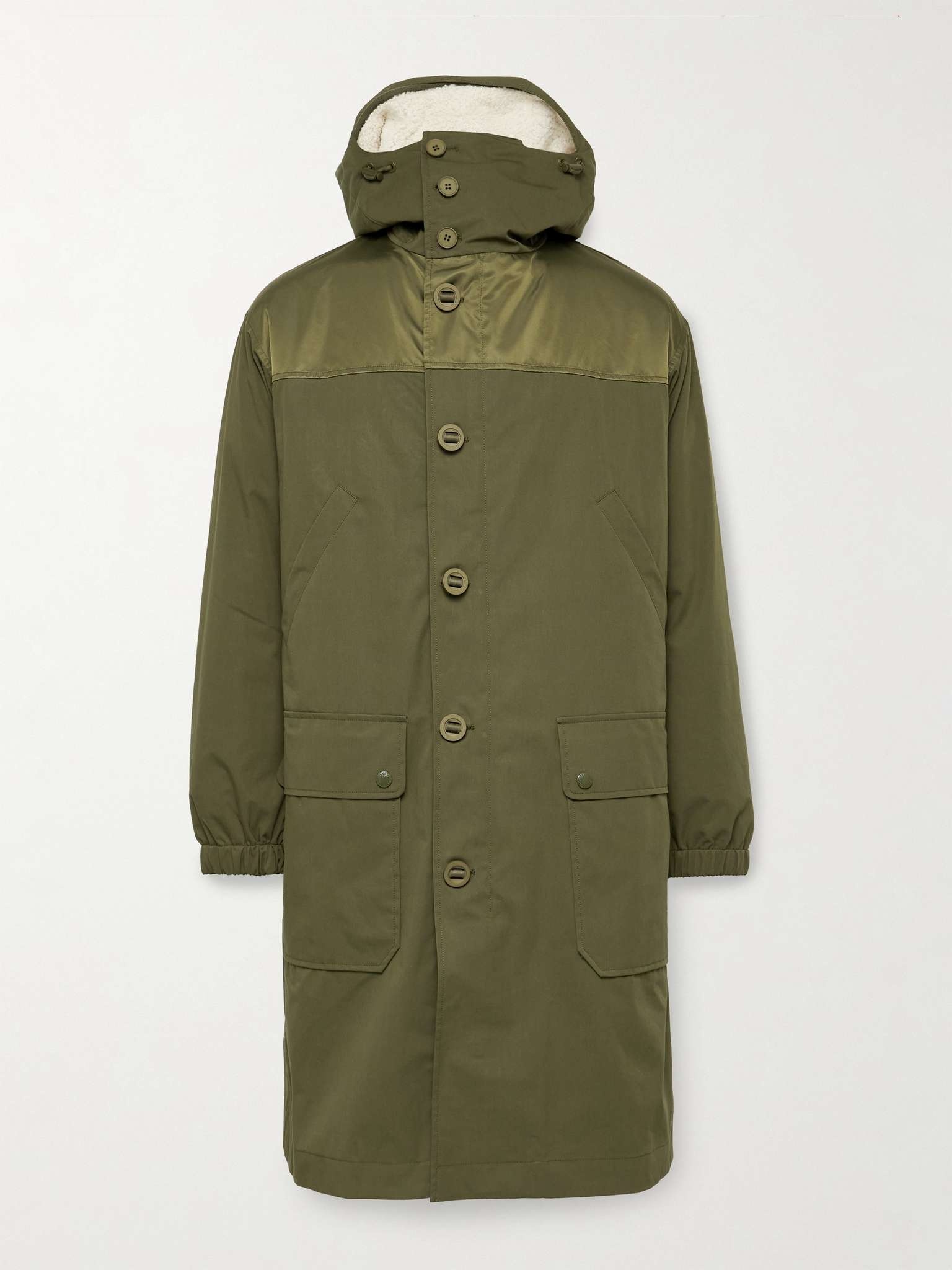 Cotton-Blend Parka with Detachable Shearling and Shell Hooded Down Liner - 1