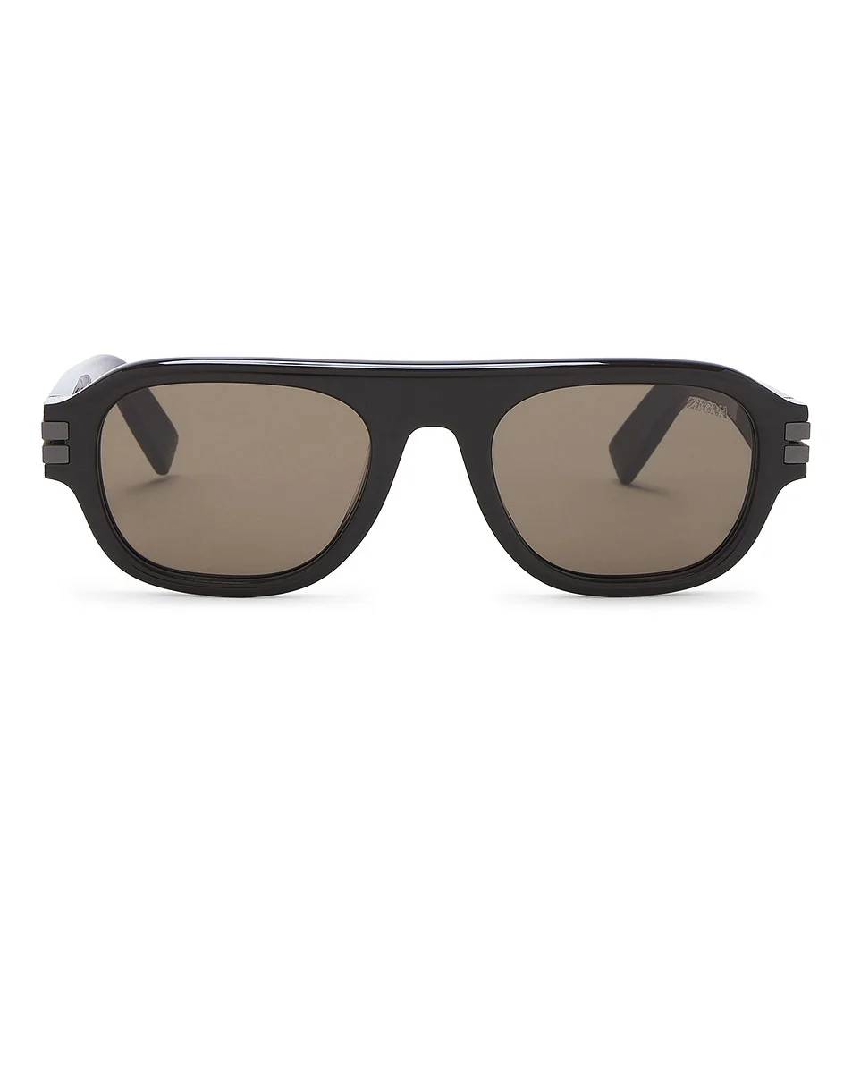 Geometric Acetate Sunglasses - 1