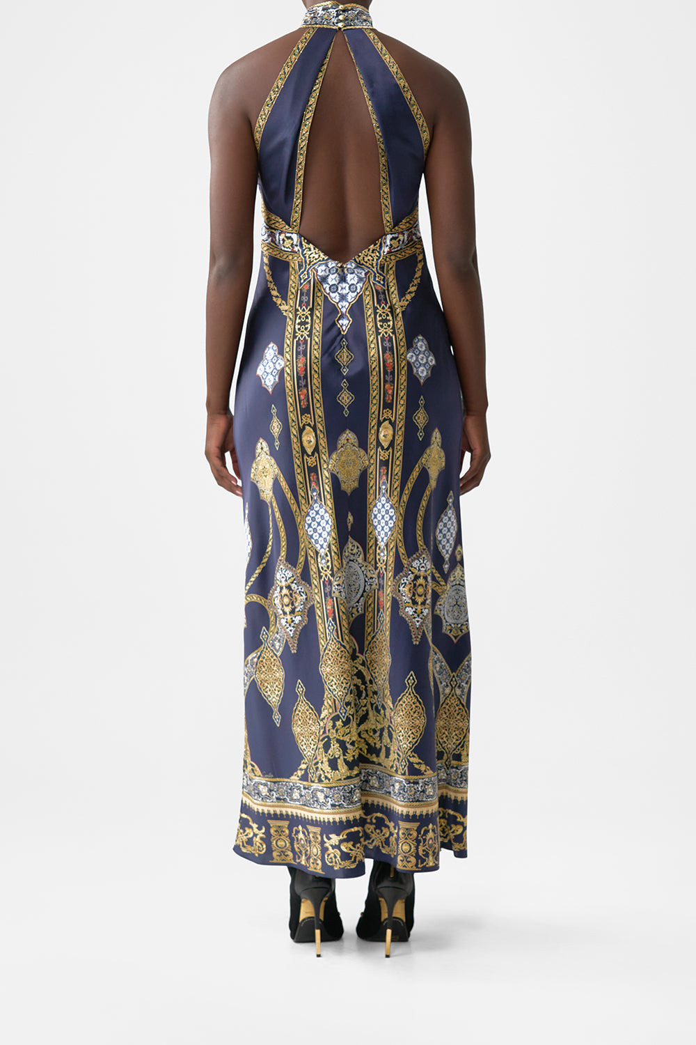 HIGH NECK BIAS DRESS - 3