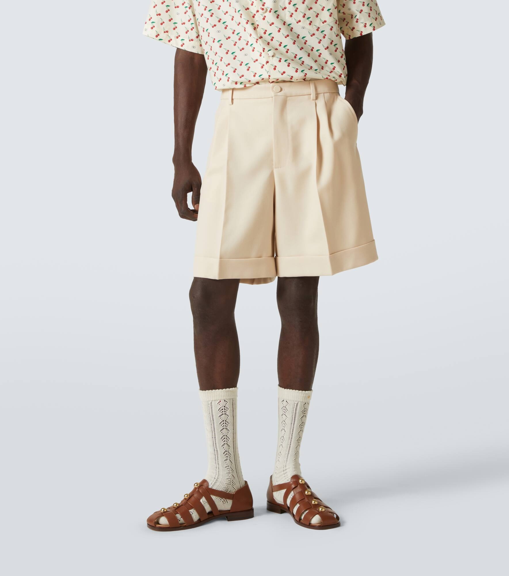 Wool gabardine Bermuda shorts - 3