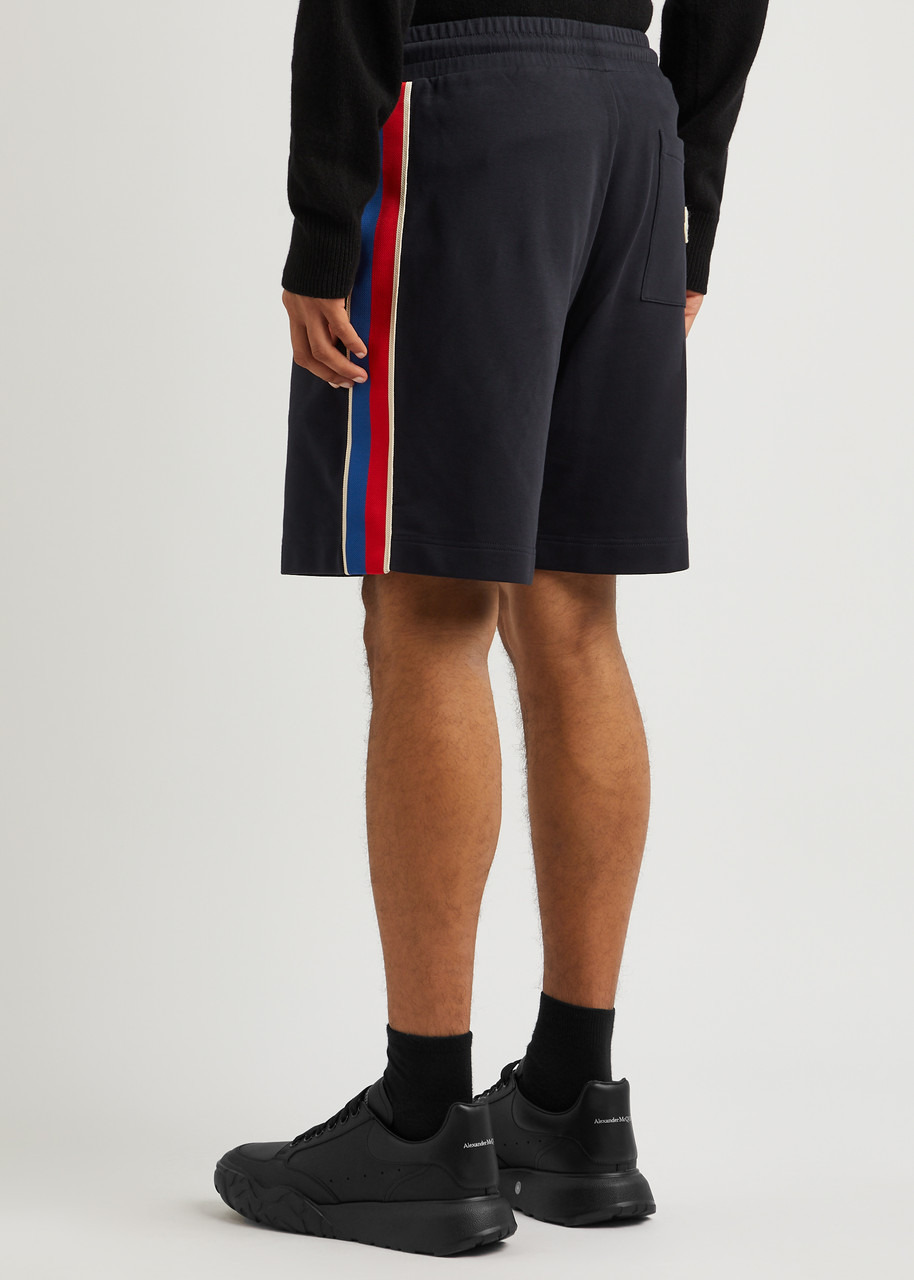 Stripe-trimmed stretch-cotton shorts - 3