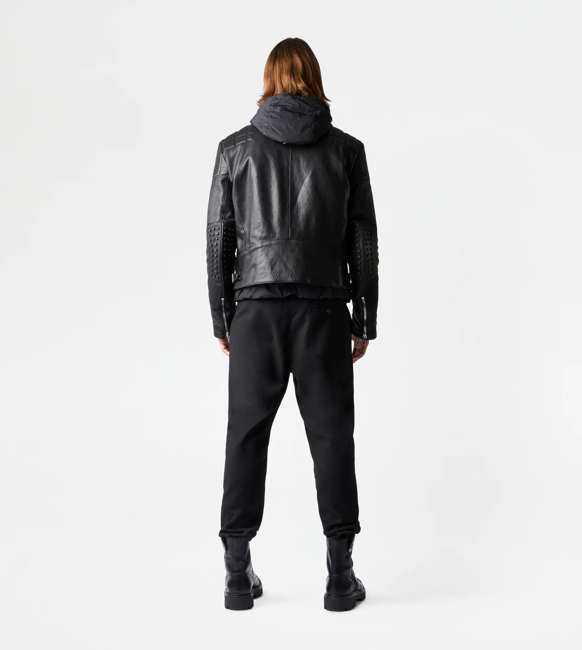 TOD'S BIKER IN LEATHER - BLACK - 3