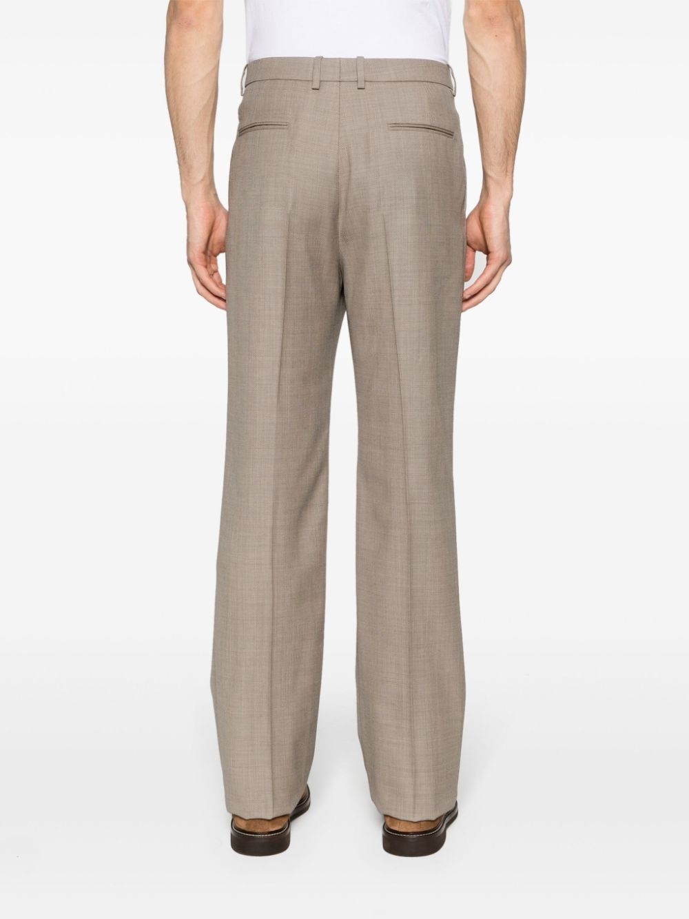 pleated wool tailored trousers - 4
