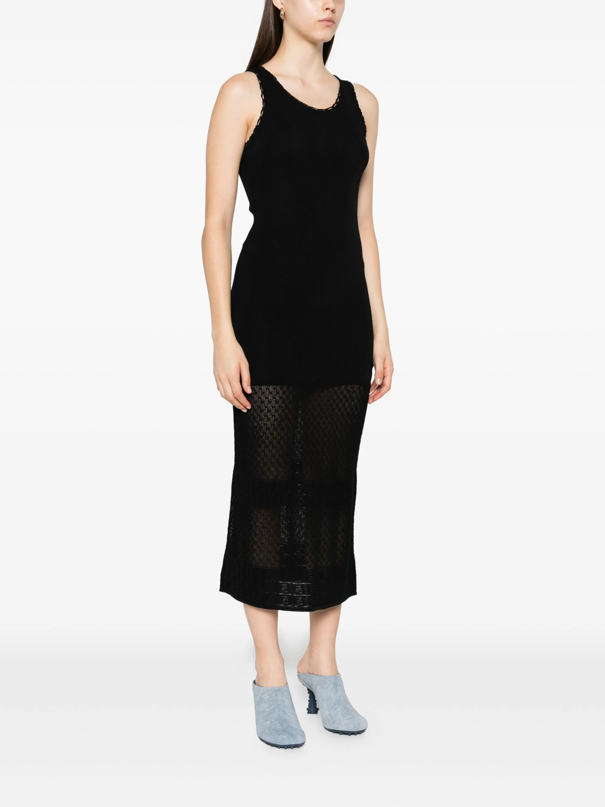 Fendi Knitted Panelled Midi Dress - 3