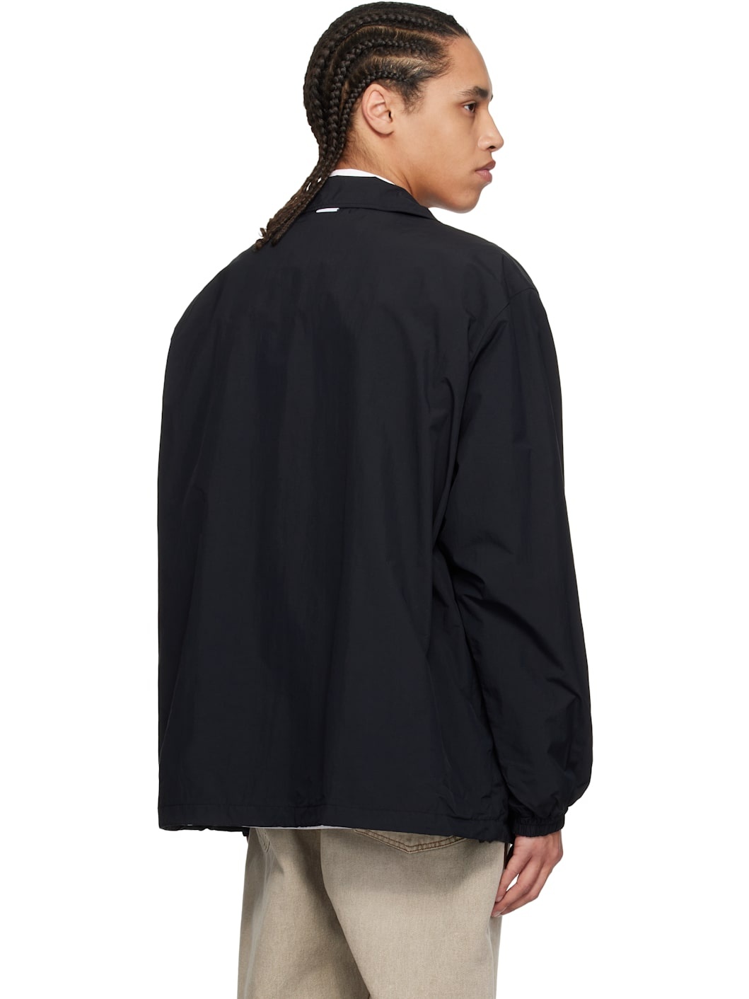 Black Track Nylon Tussah Pertex Jacket - 3