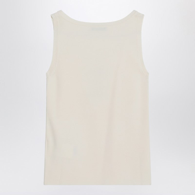 Max Mara Ivory Top In Crêpe Viscose Women - 2