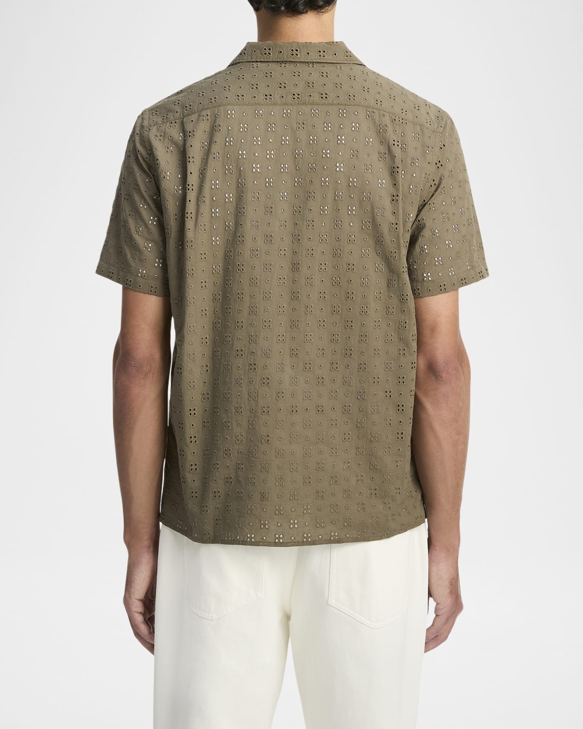 Men's Cotton Eyelet Short-Sleeve Shirt - 3
