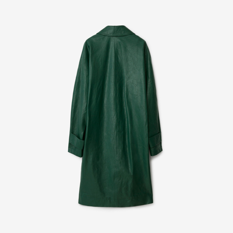 Long Leather Car Coat 5
