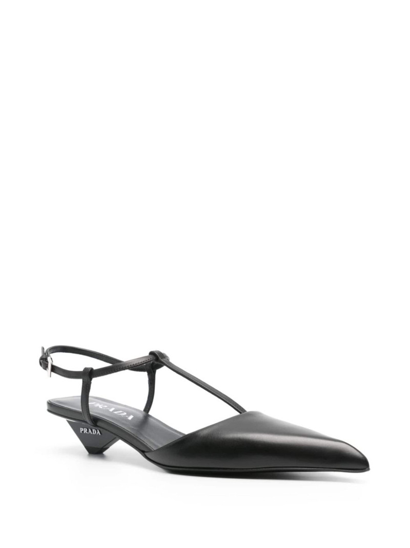 Prada 35mm logo-embossed pumps outlook