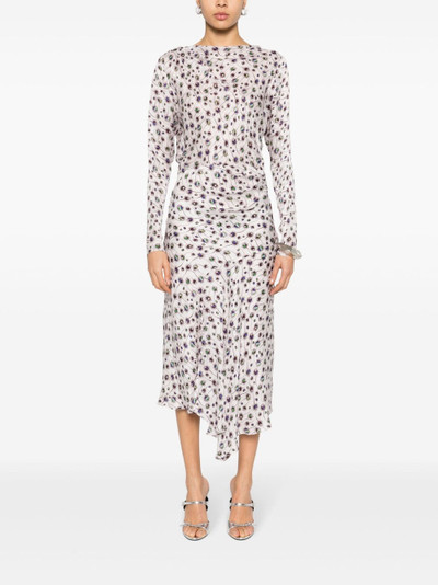 Isabel Marant fireworks-print asymmetric midi dress outlook