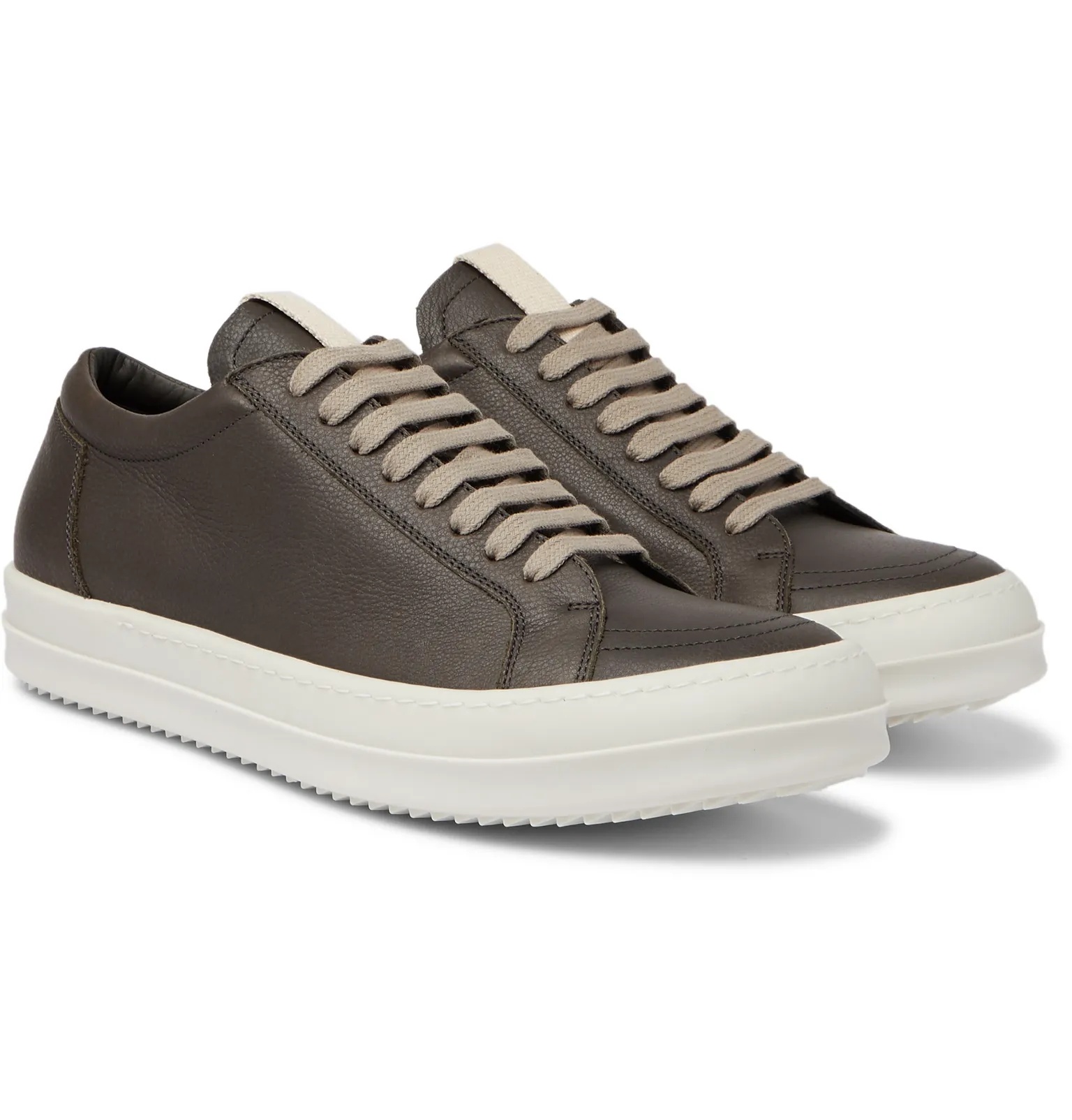 Clear Sole Grosgrain-Trimmed Leather Sneakers - 2