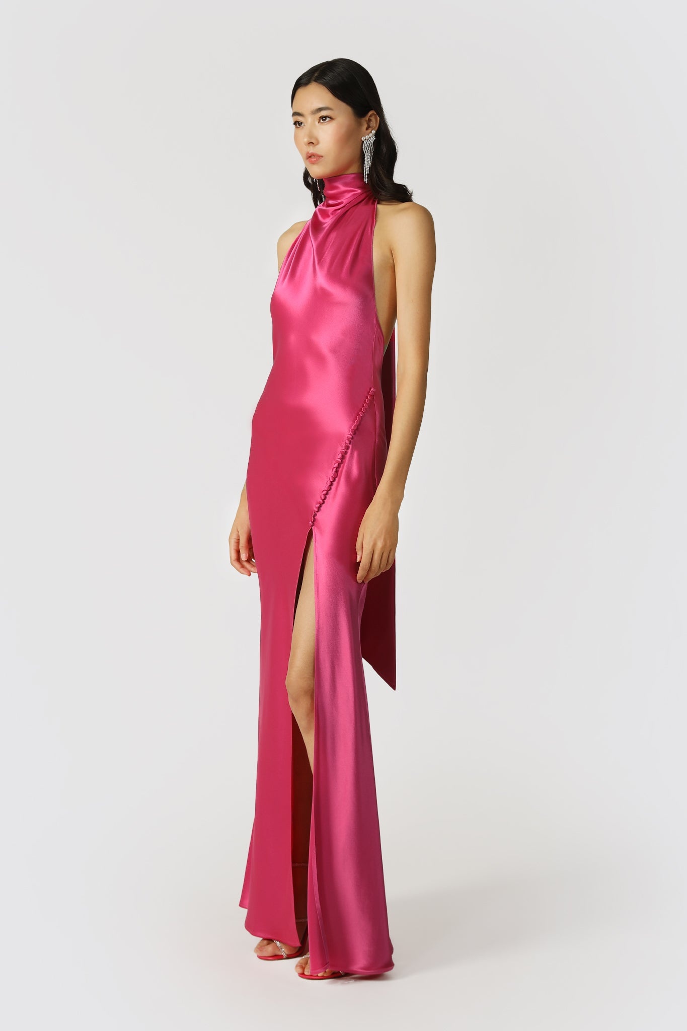 PENELOPE BACKLESS SATIN GOWN - 3