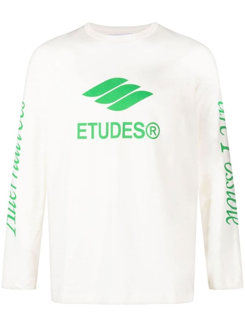 logo-print organic cotton T-shirt - 1