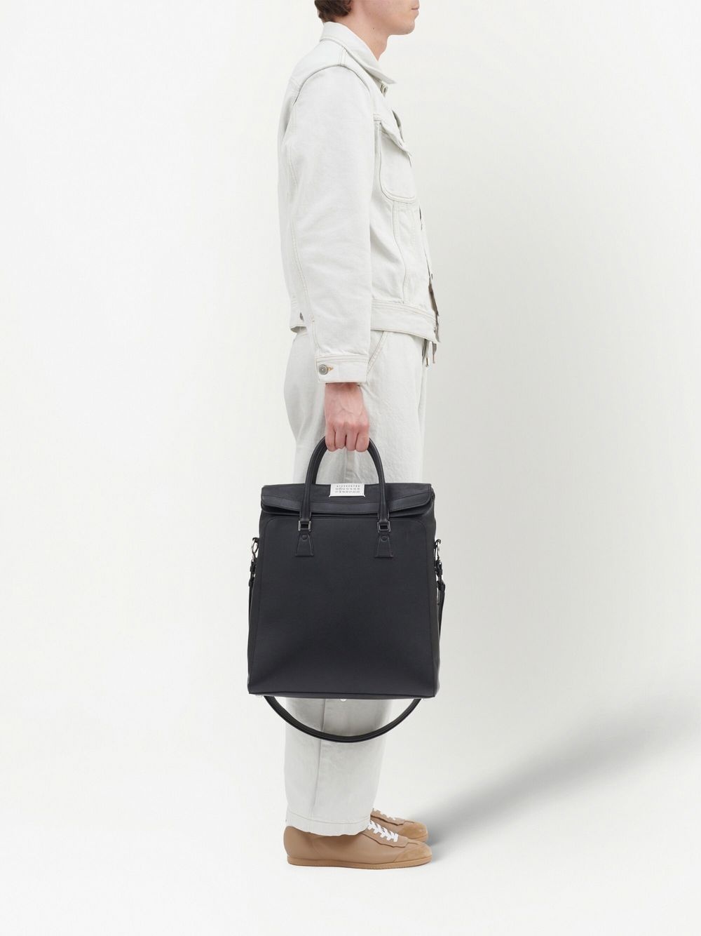 grained-leather backpack - 2