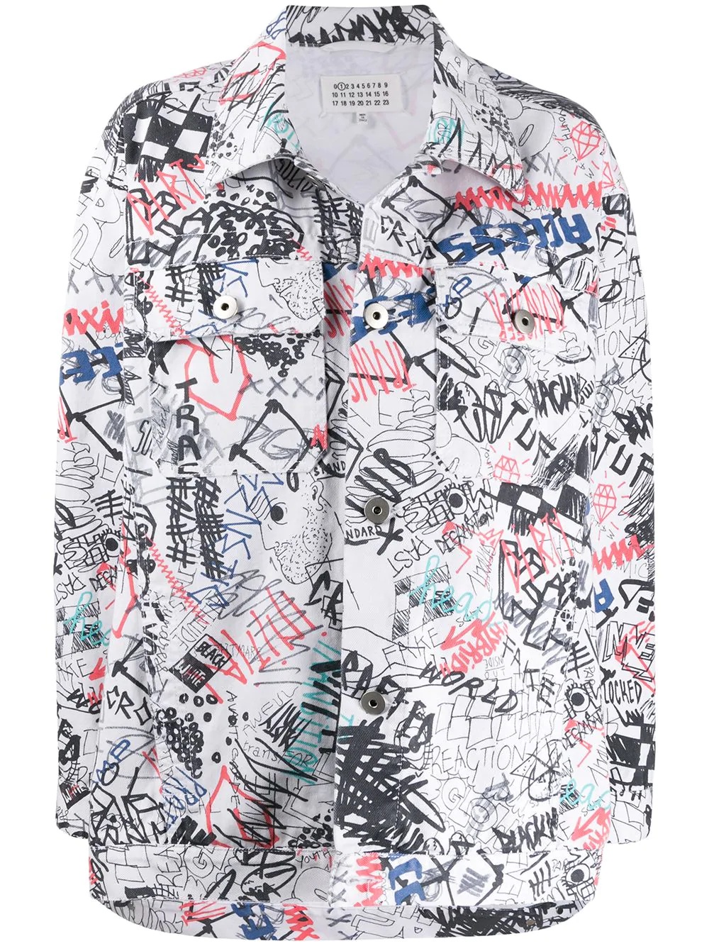 graffiti print jacket - 1