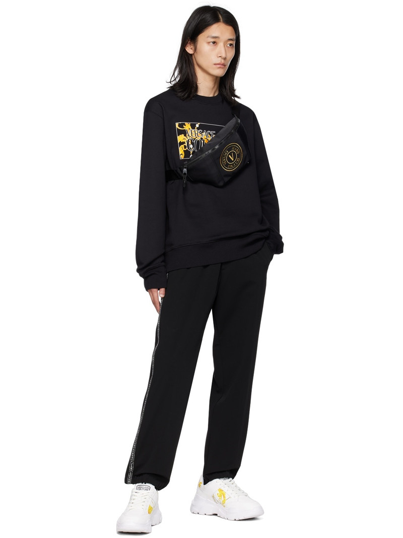 VERSACE JEANS COUTURE Black Printed Sweatshirt outlook