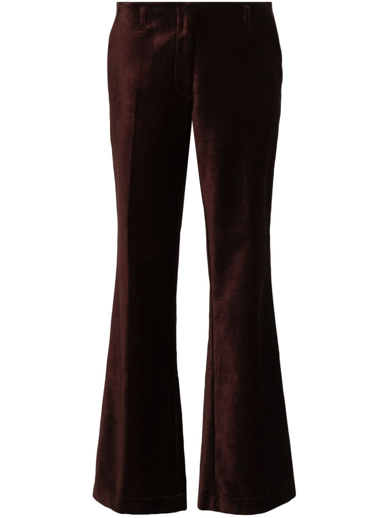 velvet straight-leg trousers 1