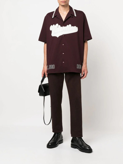 Valentino logo-patch short-sleeve shirt outlook