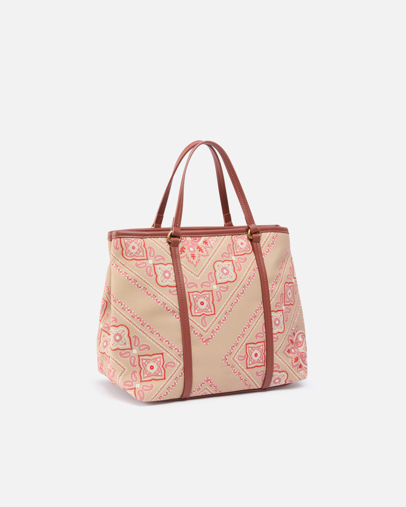 PINKO MEDIUM BANDANA PRINT SHOPPER BAG WITH SHOULDER STRAP outlook