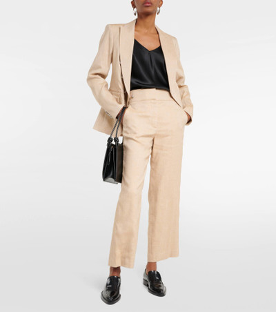 VERONICA BEARD Aubrie linen-blend cropped pants outlook