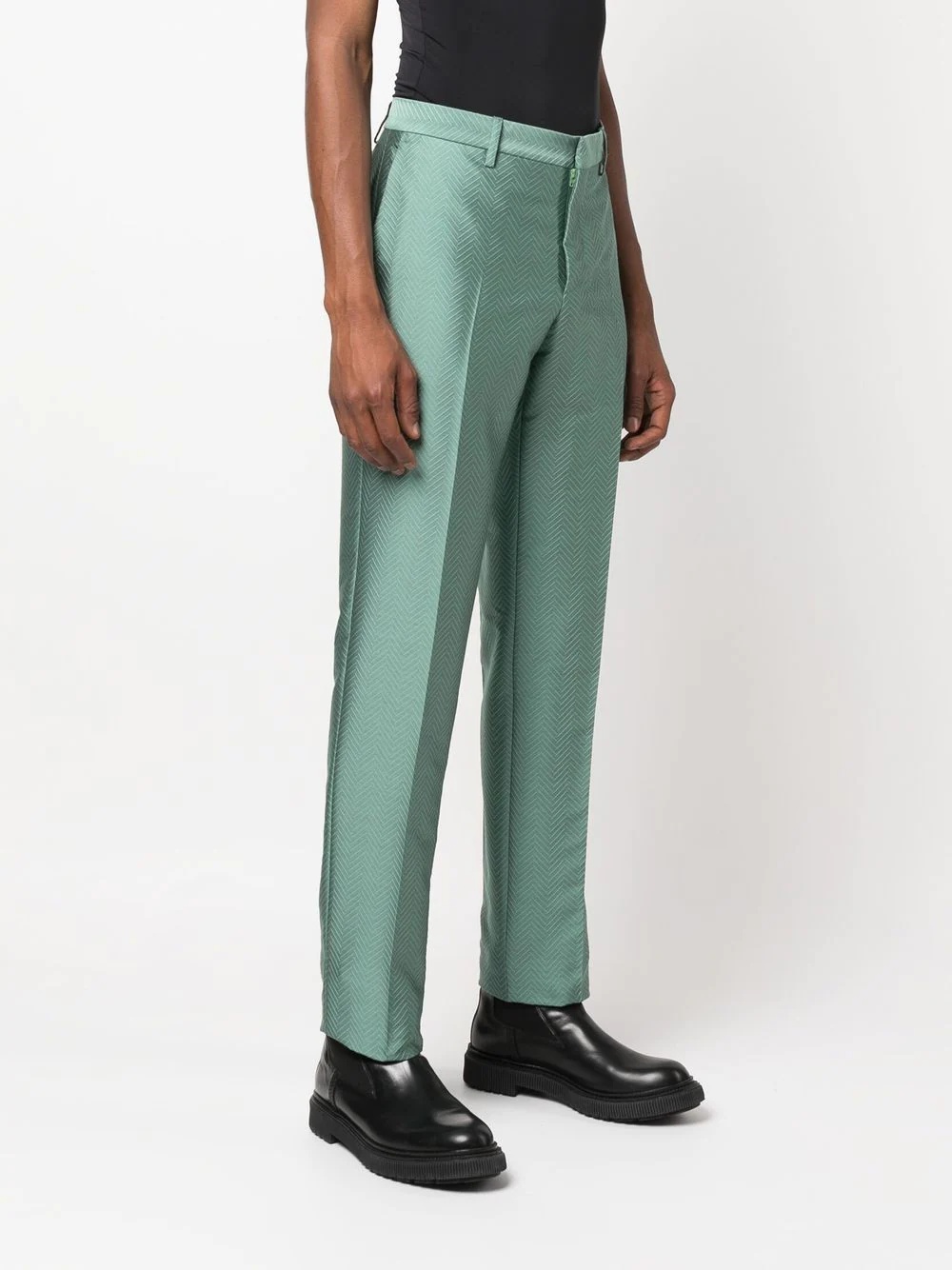 herring-bone tailored trousers - 3